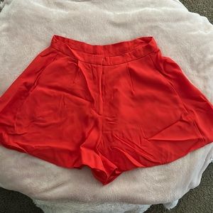 Top shop shorts red